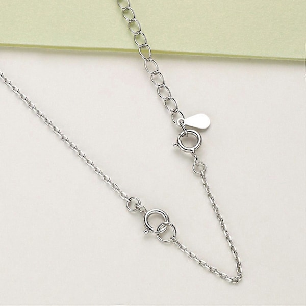 Förlängningskedja för Halsband med Fjäderlås 3/5/8CM Silverpläterad Starkt Och Robust Halsband DIY Kit Silver 3
