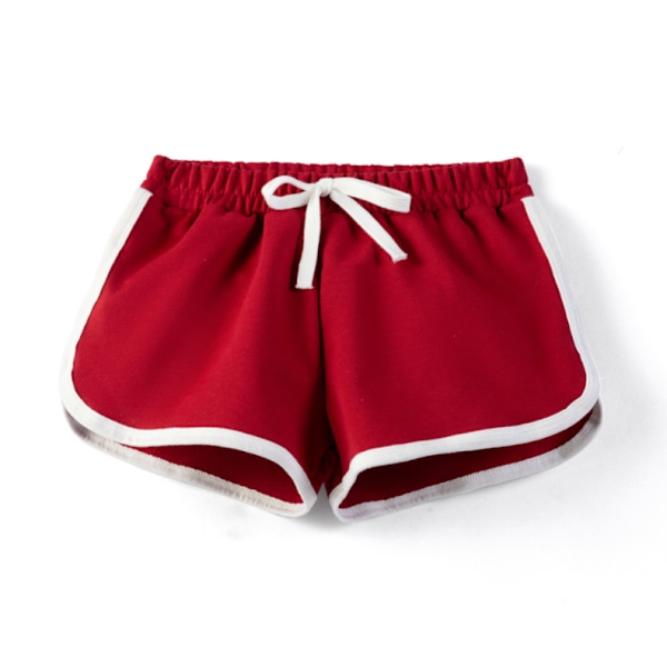 Jentesportshorts, barneklesplagg for trening, bomullssommerstrandshorts for tenåringer, barn, avslappede treningsshorts for yoga, dans, søvn og løping