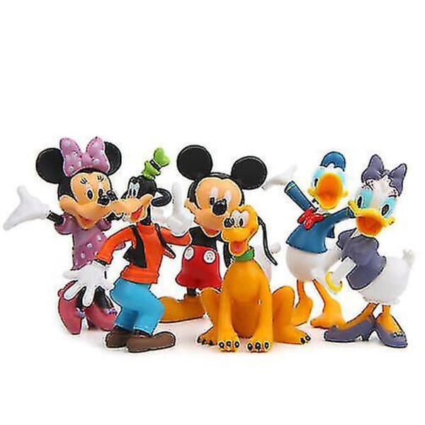 6 stk. Base Mickey Mouse Goofy Anders And Daisy Legetøjsdukke Model Kage Smykker Ornamenter