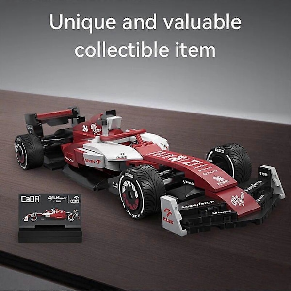 Cada 1:24 Alfa Romeo 2022 F1 Racerbil C42 Sportsvogn Model Byggeklodser By Racing Bil Mursten Legetøj Til Børn Gaver With packaging box