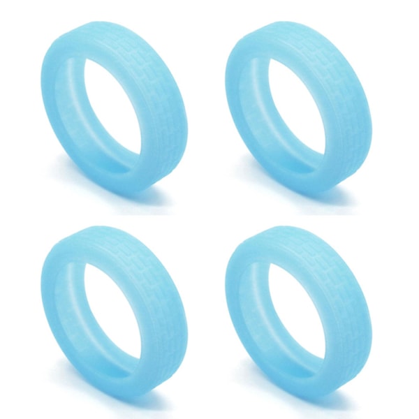 Kuffert Hjulbeskyttere Silikone Støjdæmpende Beskyttelsescover til Håndbagage til De Fleste 8 Spinnerhjul Glow blue 4pcs
