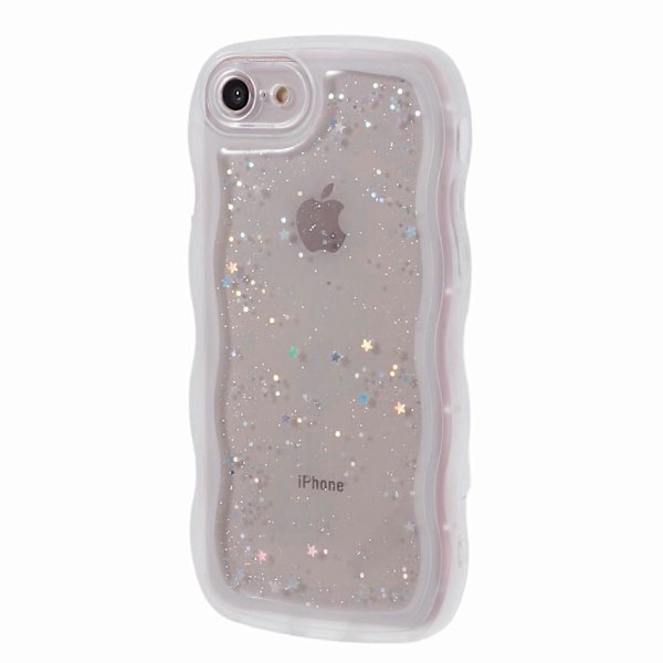 JTW Serie til iPhone 7/8/SE (2020)/SE (2022) Cover Glitter Stjerner Bølget Kant TPU Cover Multicolor Style E