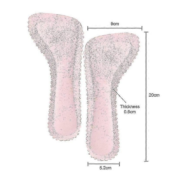 2 Par Anti-Halk Sandaly Innersulor för Kvinnor, Svettabsorberande, Deodorant, Högklackade_L25 Pink