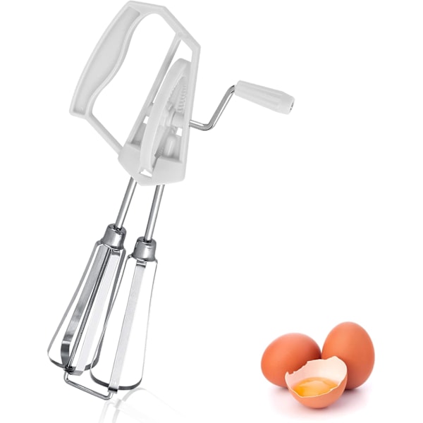 Rotary Hand Whisk,Egg Beater,Stainless Steel Manual Whisk, Whisk Blender Cooking Tool for Whisking, Beating, Stirring