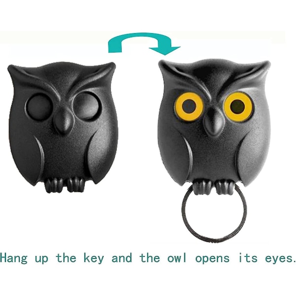 3 kpl pöllön avainpidikkeen koukut, pöllön avainkoukku, magneettinen seinäavaimenpidike, kodin avainten ripustamiseen, avainten ripustamiseen toimistossa