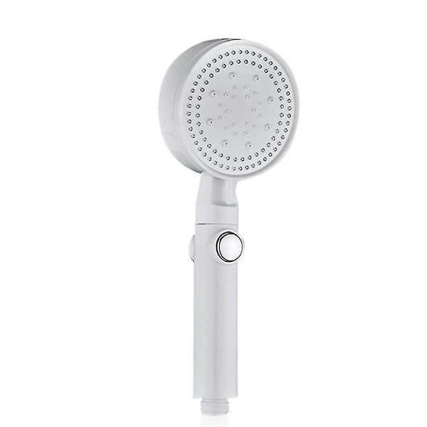 5 Indstillinger Vandbesparende Brusehoved Justerbart Tryk Brusehoved One-key Stop Vand Massage Brusebad Silver