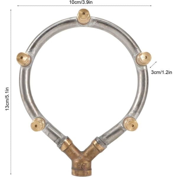 Atomiseringsmunstycke, 10 cm justerbar diameter + 5 munstycken M14 invändig gänga spraymunstycke