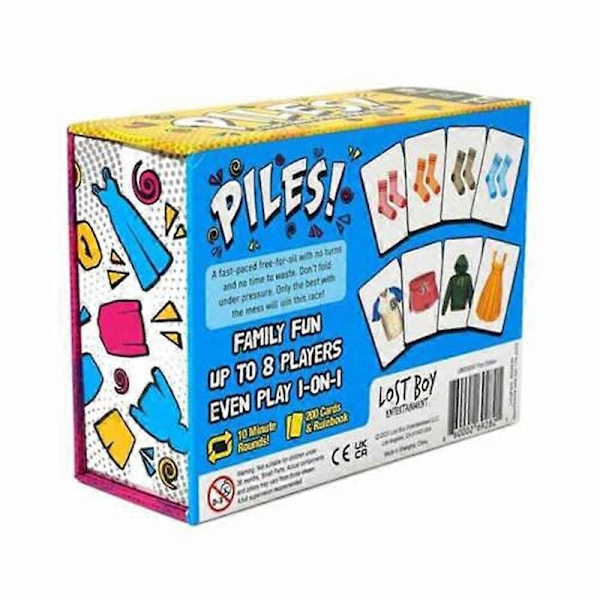 Piles - Raskt Tempo Kortspill - Allsidig, Morsom Minnelek for Voksne og Barn