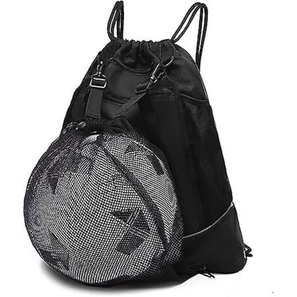 Basketball rygsæk fodboldtaske til drenge og piger, mesh Allon foldbar fodbold volleyball sportstasker med aftagelig mesh taske til gym baseball yoga do