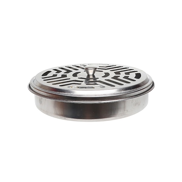 Mosquito Coil Holder Skuff Ramme Rustfritt stål Round Rack Pl Silver