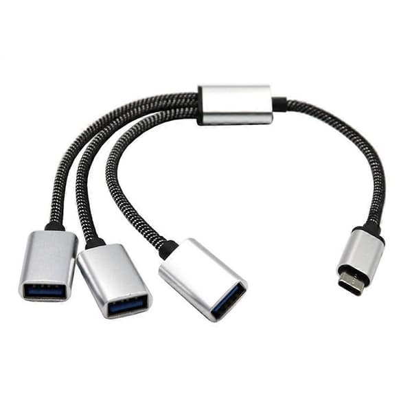 USB C till USB OTG Adapter Typ C OTG Kabel USB C Hane till 2/3 USB 2.0 Hona One for three