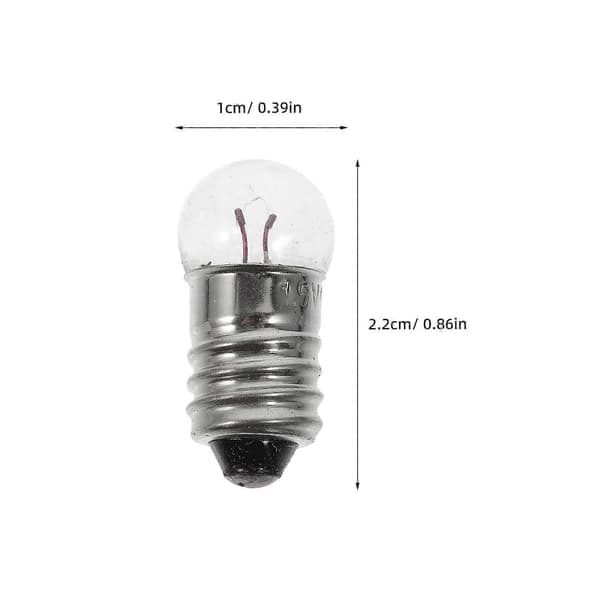 50 st små glödlampor E10 miniatyrskruvbaslampor 1,5V minilampor