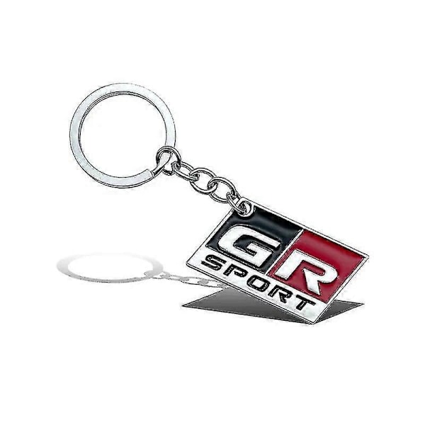1 stk. Metal Nøglering Bil Nøglering Gr Sport Logo Nøglering Til Toyota Corolla Rav4 Camry Yaris C-hr Rz Rc Rs Prius Tilbehør NO.6 Glossy