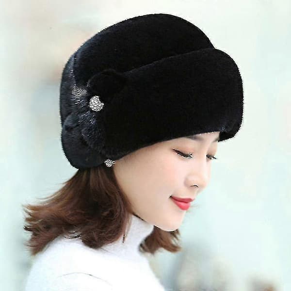 Vinterhatt for kvinner med falsk pels - YUHAO Beige