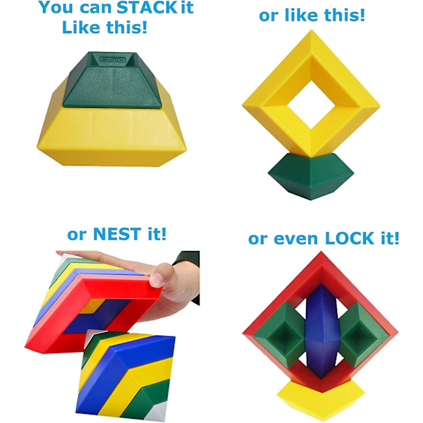 Pyramide Stakkeleker Byggeklosser 3D Puslespill Hjernepuslespill For Barn Og Voksne | Kreative Utdanningsleker For Småbarn, Leketøy For Gutter På 3 År