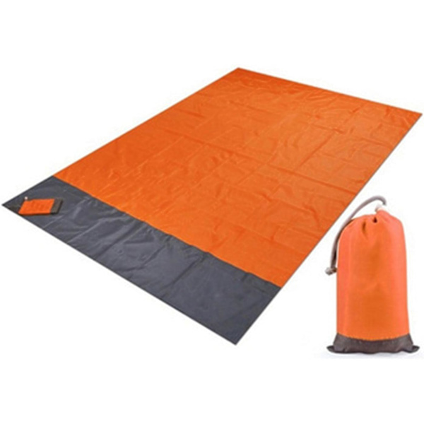 Strandtæppe, Sandproof Strandmåtte, Picnictæpper Vandtæt Sandproof til 4-7 Voksne, Overdimensioneret Letvægts Strand