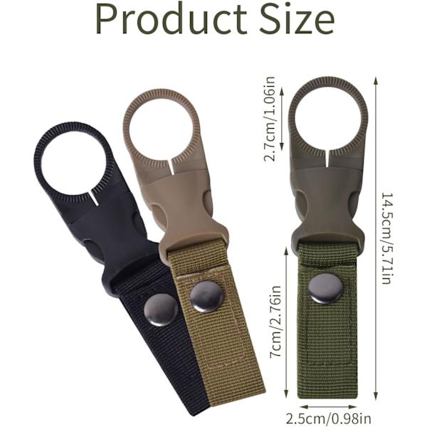 Vattenflaska Hängande Rem 6 PCS Hängande Spänne Bärbar Vattenflaska Spänne Haka Nylon Rem Spänne Remklämma