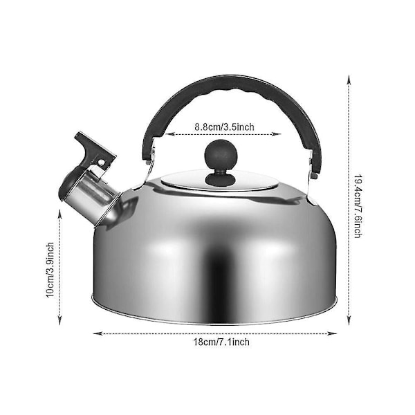 3l Kogeovn Gas Vandkedel Fløjtende Kedel Tekande Til Rejser Madlavning Tekande Silver