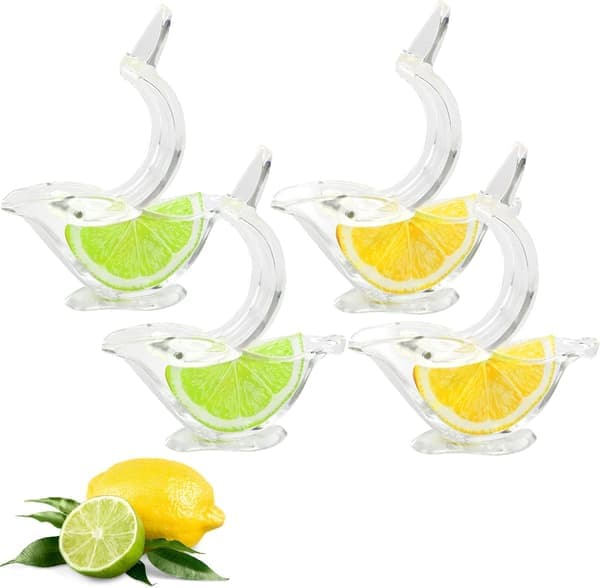 4 st manuell citronpress, manuell citronskivpress i akryl, P