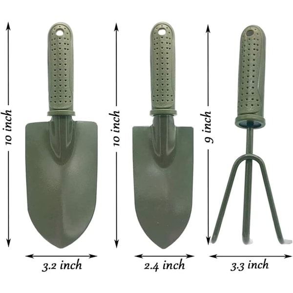 3 i 1 Hageverktøy Spade for Graving Hage Spade for Planting på Plen Legering Spade Plast Håndtak Anti-Skli