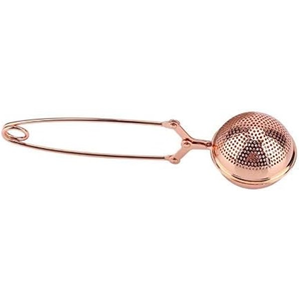 Rustfrit stål te-si, bærbar infuser mesh te-kugle genanvendelig kugleform tekande filter lang håndteret te-si