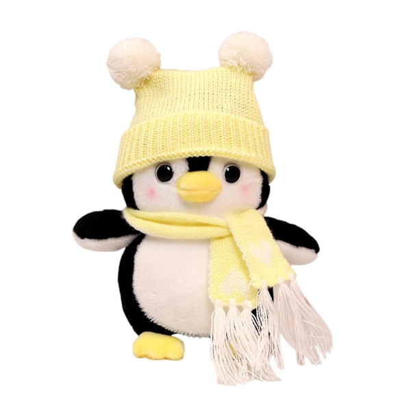Plush Pingvin Leksak Söta Utseende Super Mjukt Fullt Fyllt Sovhjälp Fylld Djurdocka Soffa Ornament Yellow L