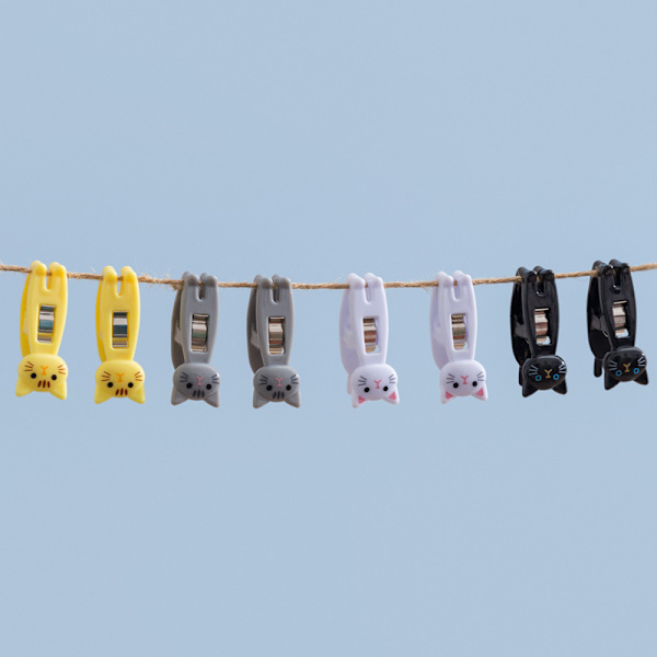 Katt Chips Klips, binders, Chips pose oppbevaringsklips, Plast Chips pose gul yellow