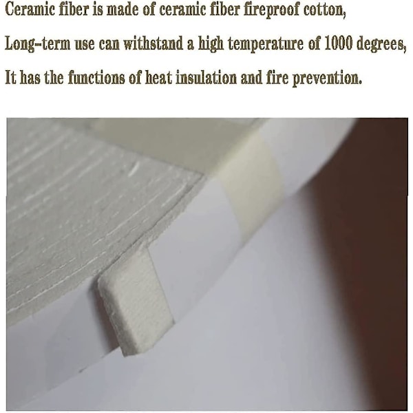 Keramisk Fiber Brandsikker Tape - Højtemperatur Flad Pakningstape Isolering - Længde 20M Tykkelse 3mm (Størrelse: Bredde 40mm) Width40mm