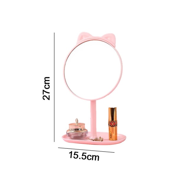 Vanity Mirror Skrivebordssminkespejlet til teenager med pigegaver Pink