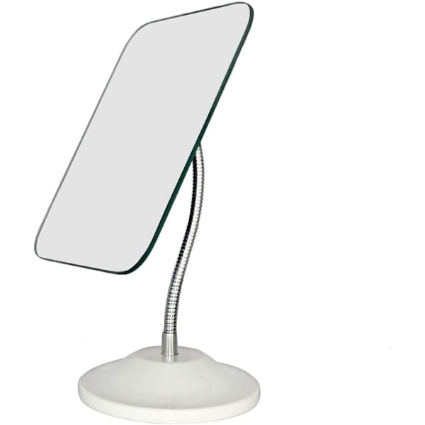 Gooseneck Makeup Mirror,360°Rotation Folding Portable Desk Vanity Mirror with Stand Shower Shaving Cosmetic Mirror Square