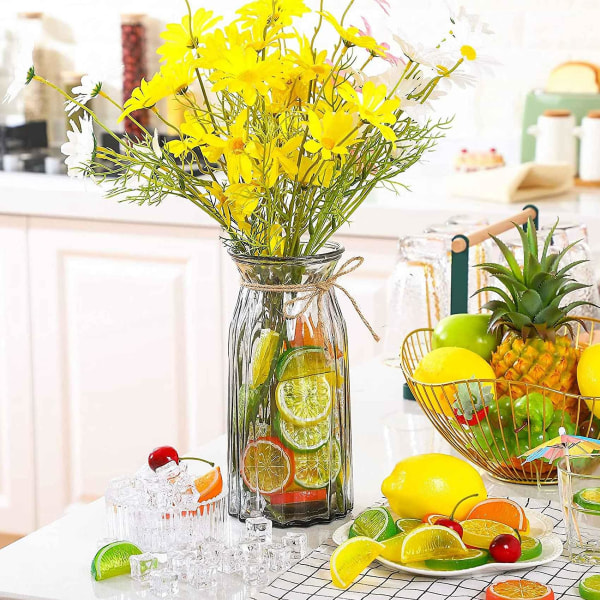 30 stk 2in kunstige citronskiver, simulering dekorative frugter bryllup ornament dekoration fotografering pr