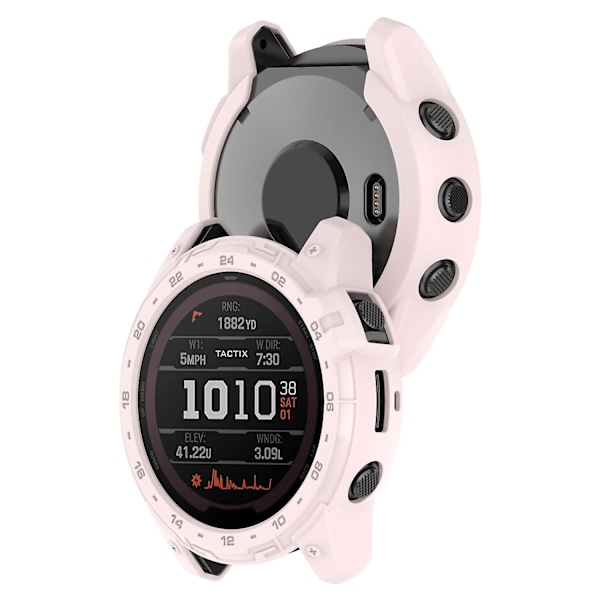 TPU-fodral för Garmin Enduro 2/Tactix 7 med snabbkoppling, ihåligt sportklockfodral Light pink Style D Other Smartwatch Model