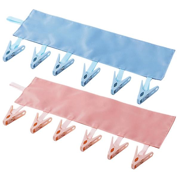 2 stk Bærbare Tørkestativ Klips Type Sokkestativ Hotell Camping Folding Hanger