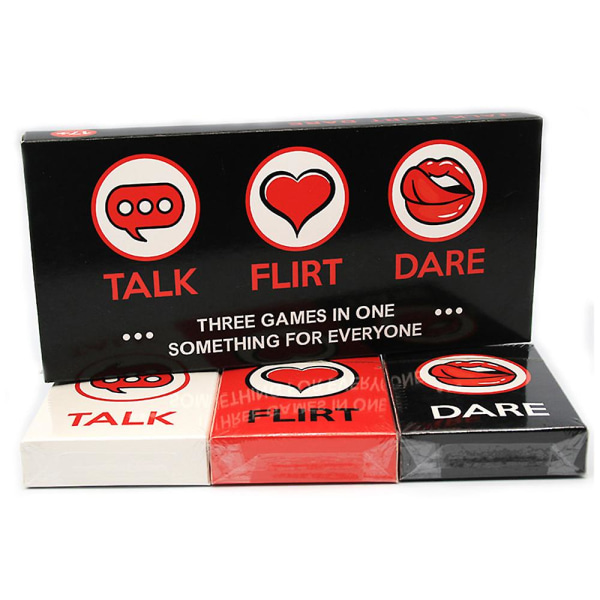 Snak, flirt eller tør par sjovt og romantisk kortspil Samtalestarter, flirtende spil eller seje tur