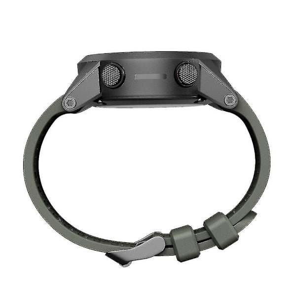 Rem til Garmin Fenix/fenix 2 Easy Fit 26mm Bred Blød Silikonrem, Hærgrøn