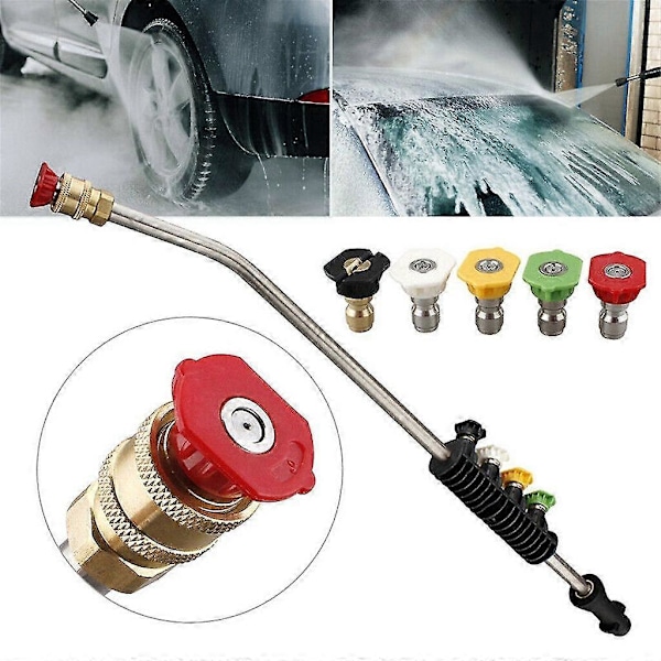 Högtryckstvätt Spray Jet Lance Wand+5 Munstycksspetsar För K1 K2 K3 K4 K5