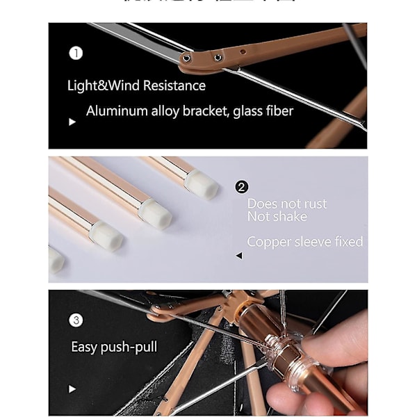 Mini Gul Foldbar Paraply Med UV-Beskyttelse, Solbeskyttelse Udendørs UV-Paraply Stormpro Gave