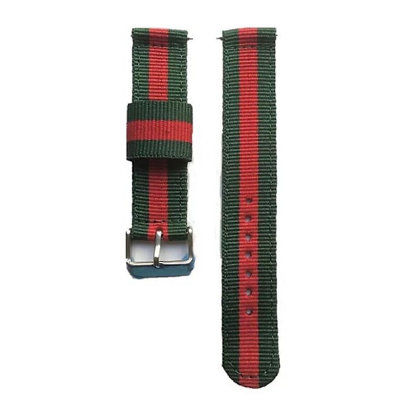 Nylonreim for Samsung Galaxy Watch4 40/44mm Green Red