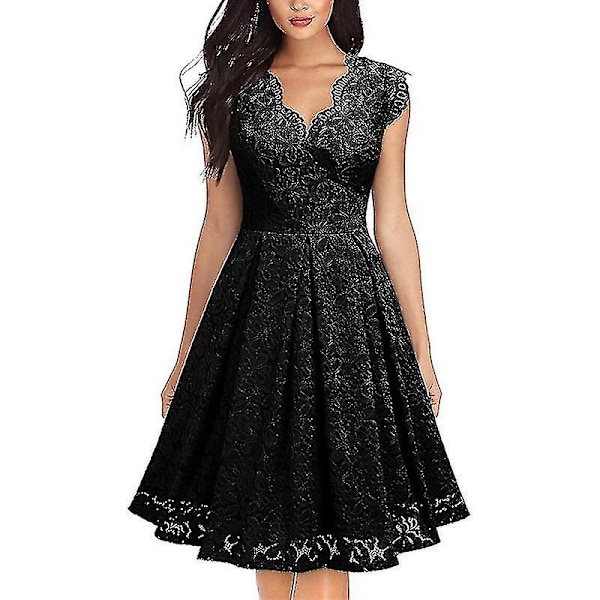 Elegant Spetsklänning, Aftonklänning black XL