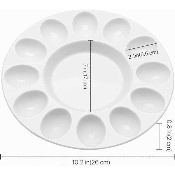 Fylld Äggbricka - Vit Keramik Porslin 12 Koppar Ägg (2-pack) Serveringsbricka Cateringfat för Hårdkokta Fyllda Ägg, Påskäggshållare & Efterrätter