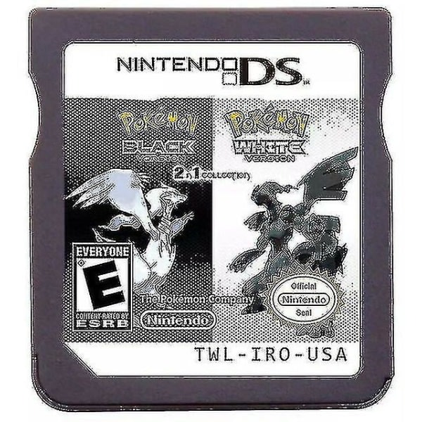 Videospilkassette Nds Spilkonsolkort Ds 2ds 3ds Guld Soul Silver Sort Hvid 2 I 1