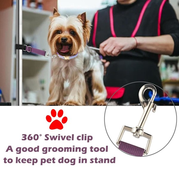 Justerbar Hundesalong Armforlengelsesreim med Hurtigutløsning - Grooming Loop Extension Sky Blue