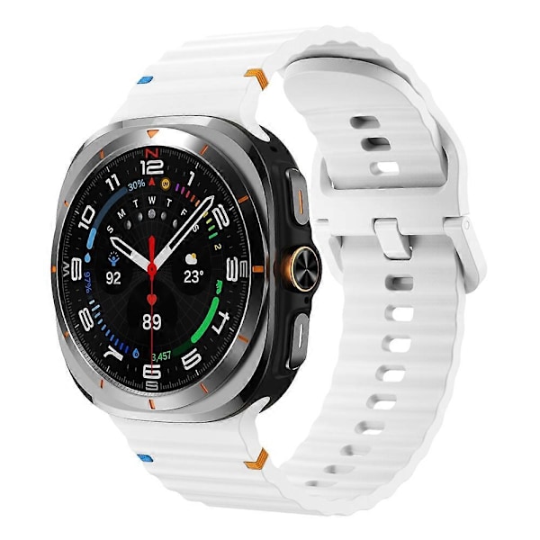 Silikonklokkearmbånd for Samsung Galaxy Watch Ultra 47mm White