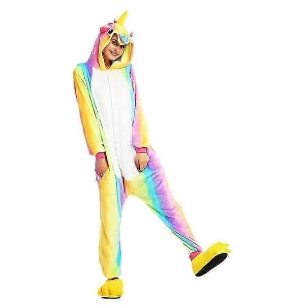 ILWHE Enhörningspyjamas Djur Jumpsuit Cosplay rose XL
