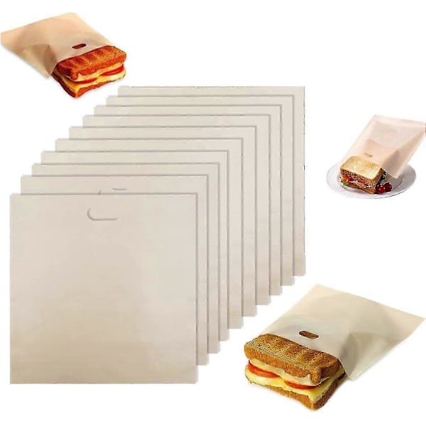 20 Non-stick Toastposer, Gjenbrukbare Glutenfrie Toastposer 16cm*16.5cm
