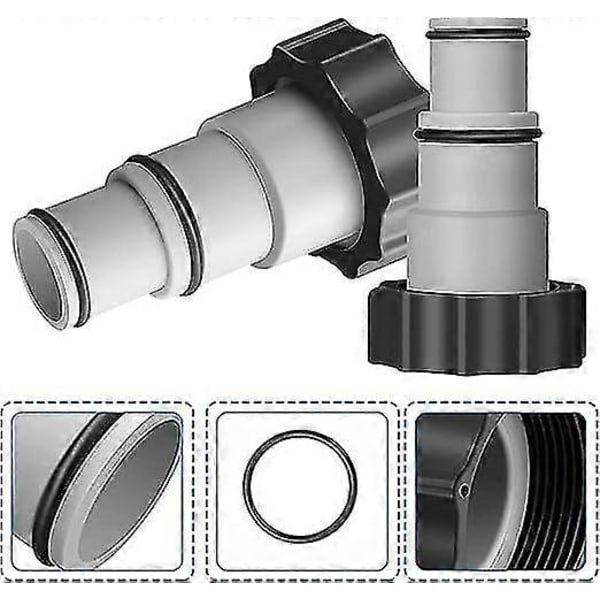 Pooladapter för Intex Poolanslutningsset Slangadapter 32-38mm för Poolpumpar