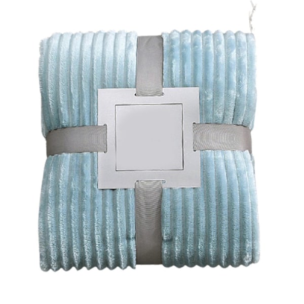 Suuri flanellifleecestä valmistettu heittopeitto 100x150cm polyesteriä, pehmeä, mukava, kevyt, ylellinen sängynpeitto Light Blue
