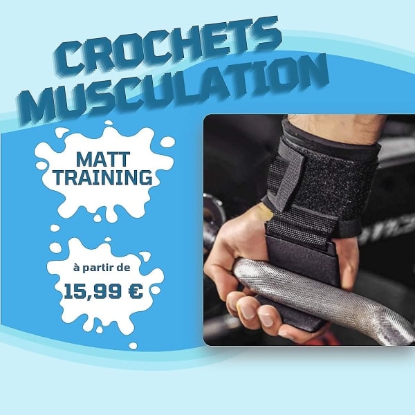 1:a handledslyftkrok - Stållyftkrok med halkfritt grepp - Lyftremmar, Styrketräning, Fitness, Crossfit, Viktlyftning - En