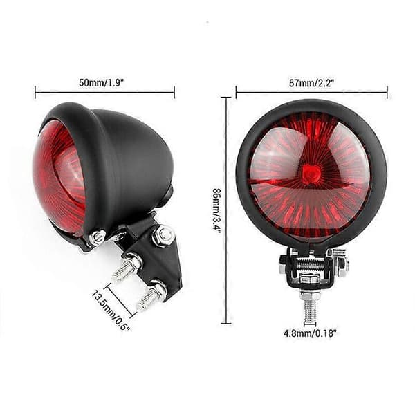 LED Baklys Bremselys Moto LED for Bobber Chopper Cafe Chrome