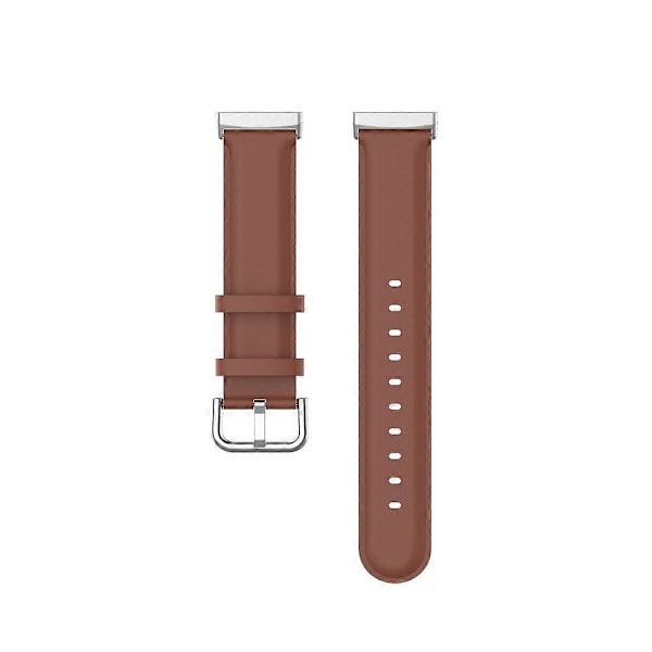 Læder Urrem Til Fitbit Versa 3 / Sense Brown